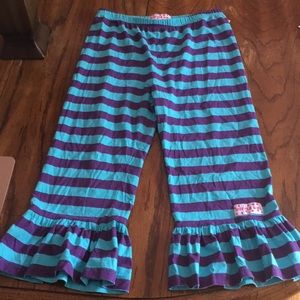Ruffle Girl Blue/Purple Stripped Pants